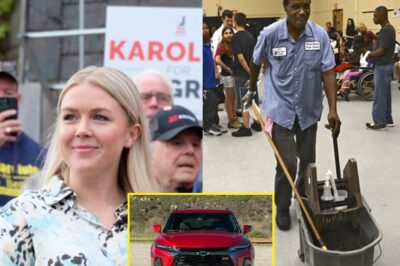 Karoline Leavitt was surprised to reunite with her former teacher, who is now working as a high school janitor, and her tear-jerking gesture: “She has a heart of gold.”