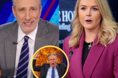 Sh0cкing! Jon Stewart Mocked Karoline Leavitt—And Her Bru:tal Comeback Instantly Went Viral Across American Social Media!